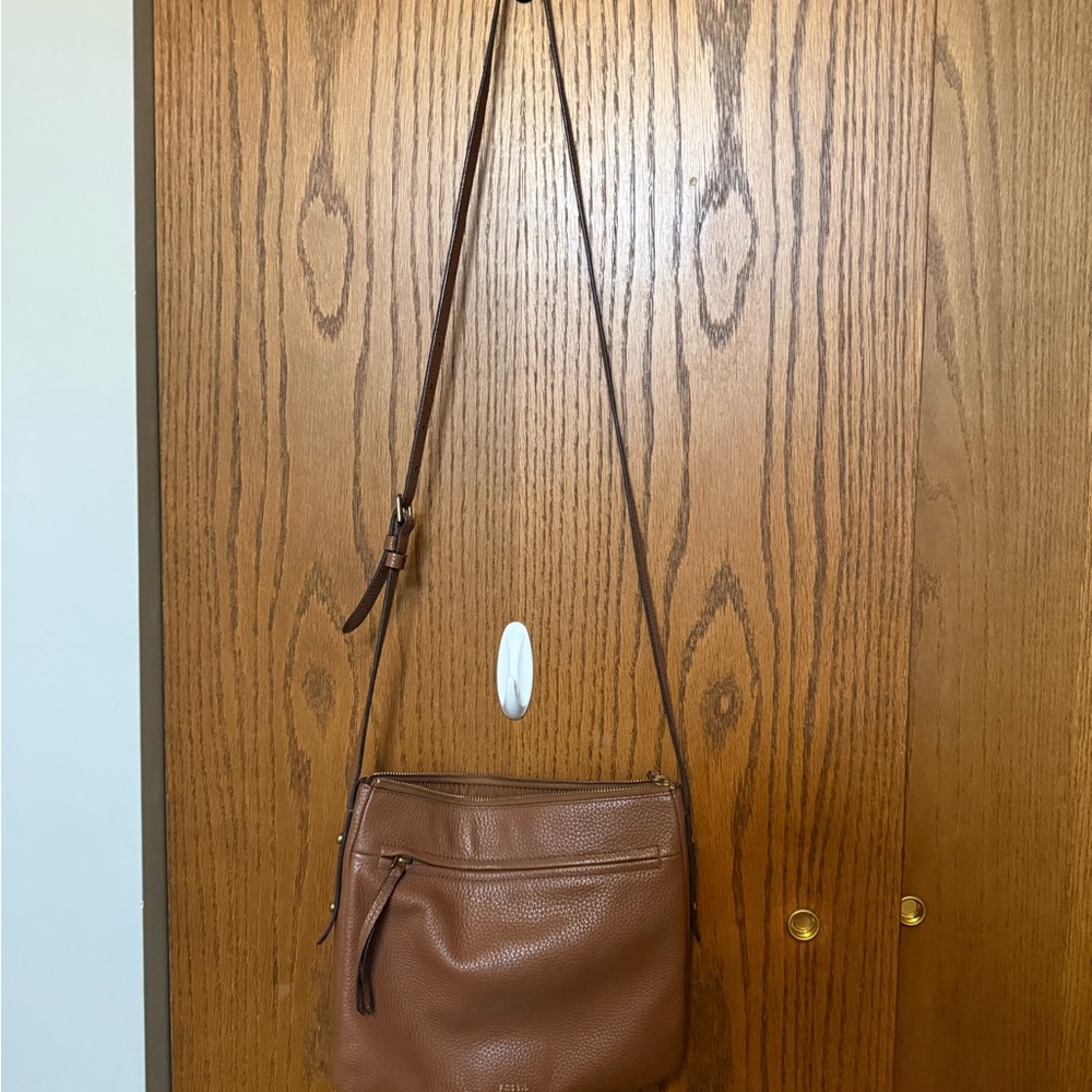 Fossil Brown Leather Shoulder Bag